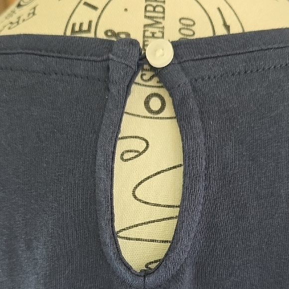 Nautica Dark Blue Women's Short Sleeve Top with Side Knot - Picture 3 of 5